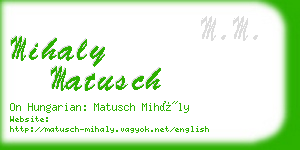 mihaly matusch business card